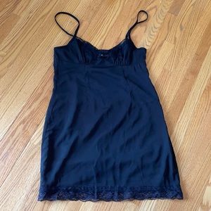 Black mini cami dress